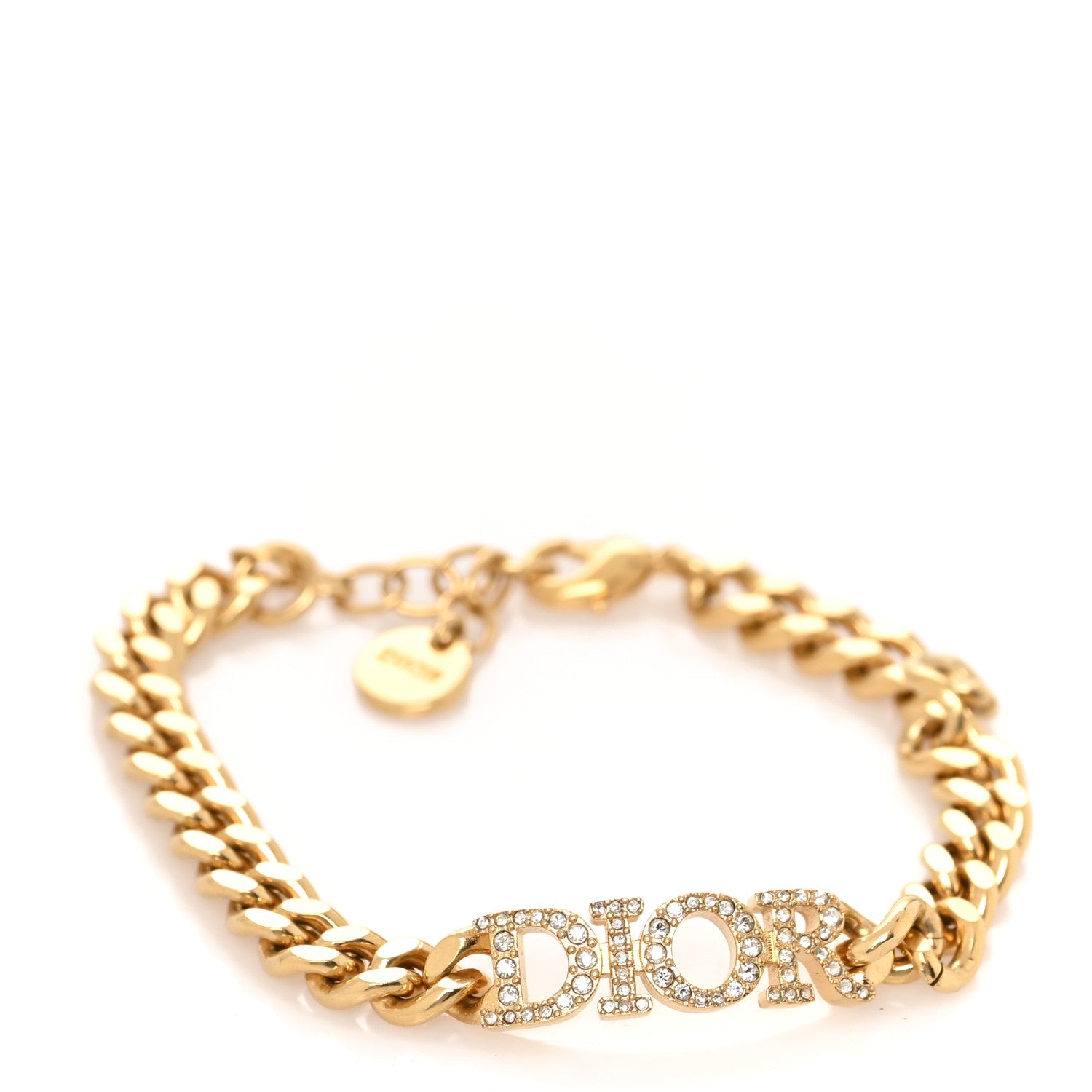 Christian Dior Metal Crystal Dio(r)evolution Bracelet Gold 1 of 4