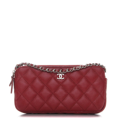 Chanel Caviar Quilted Small Clutch With Chain Red 1 of 9