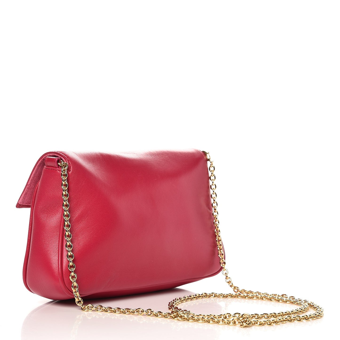Nappa Fendista Pouchette Crossbody Fuxia Scuro