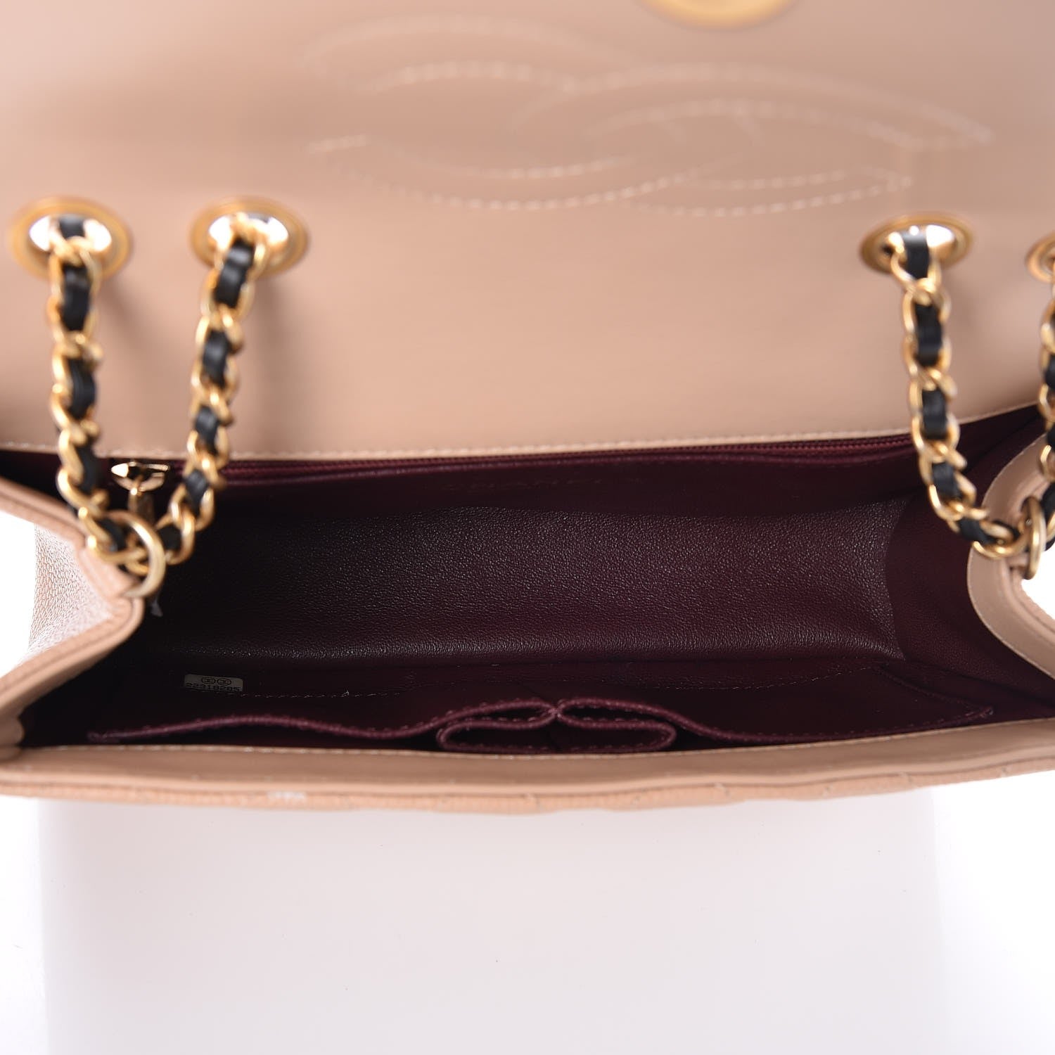 Chanel Caviar Quilted Small CC Filigree Flap Beige Black 5 of 7