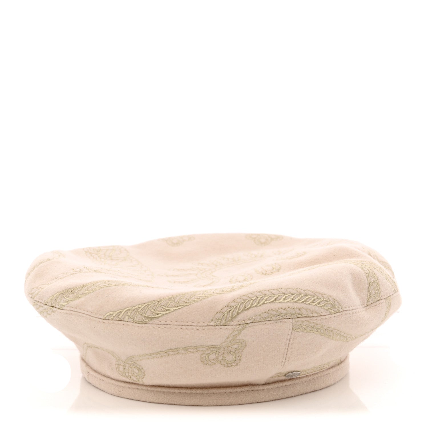 Hermes Cashmere Wool Hat 59 White Casse 10 of 14