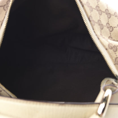 Gucci Monogram Medium Horsebit Chain Hobo Off White 4 of 13