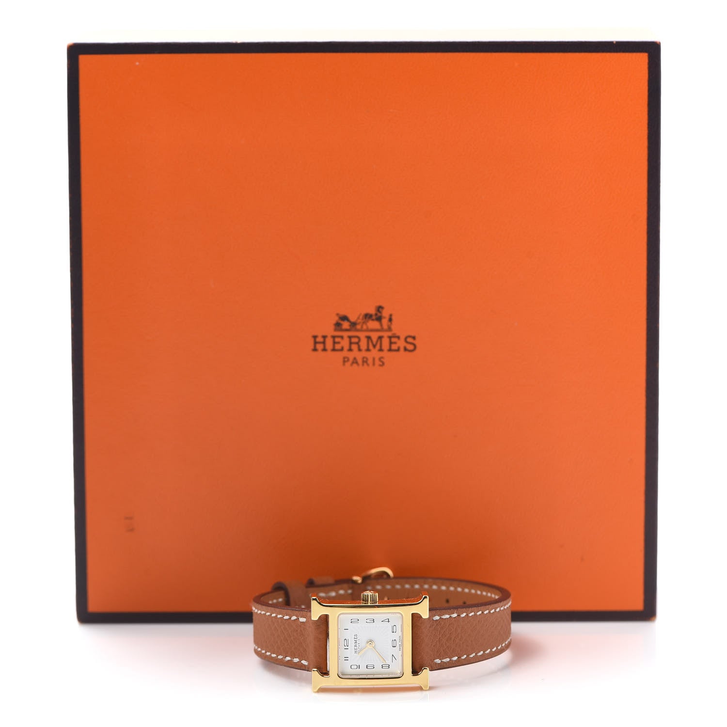 Hermes Stainless Steel Epsom 17.2mm Heure H Hour Quartz Watch Gold 5 of 5