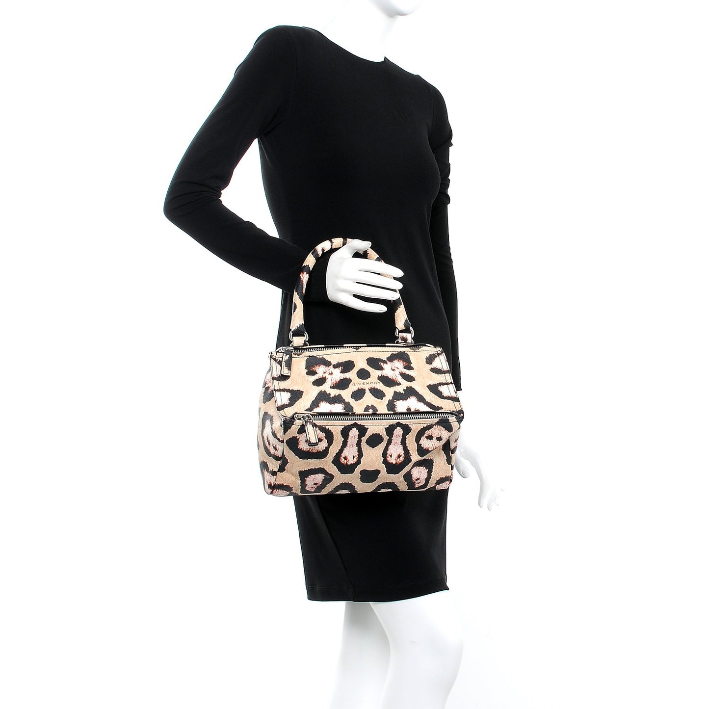 Calfskin Jaguar Print Small Pandora Multicolor