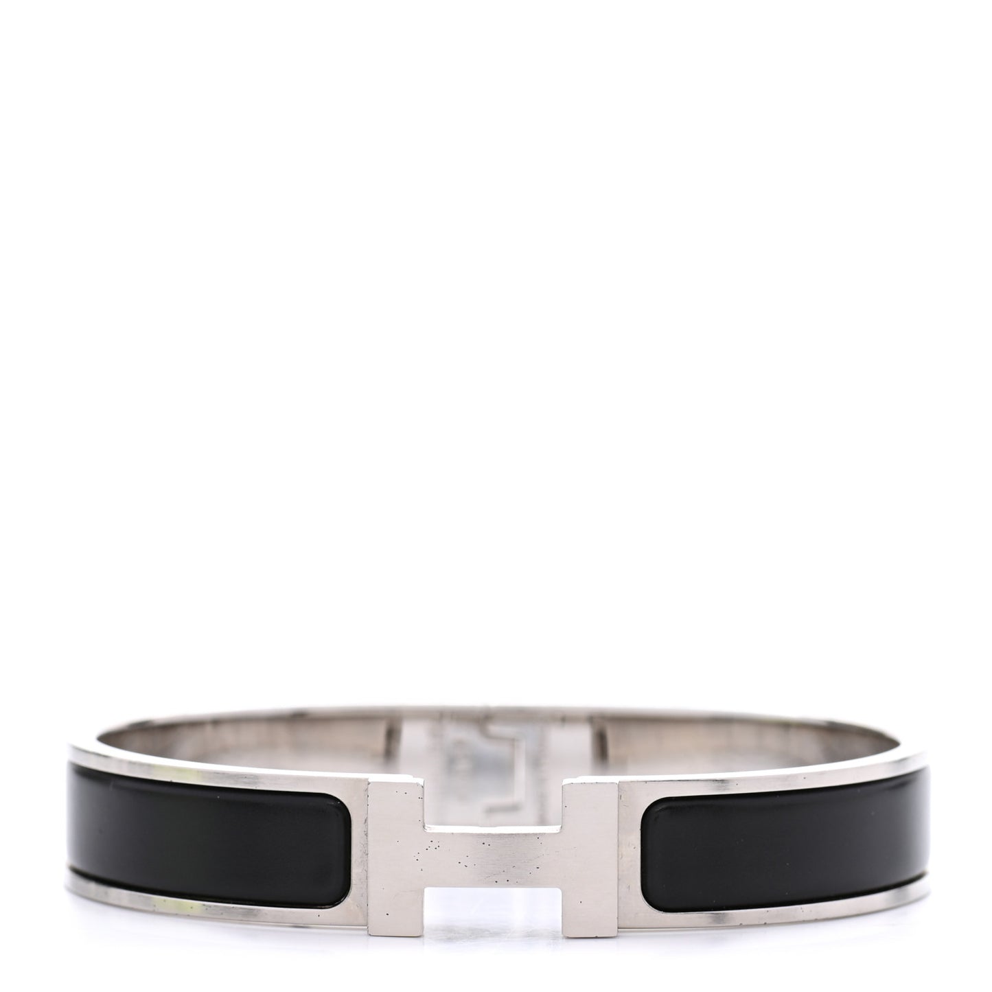 Matte Enamel Narrow Clic Clac HH Bracelet GM Black