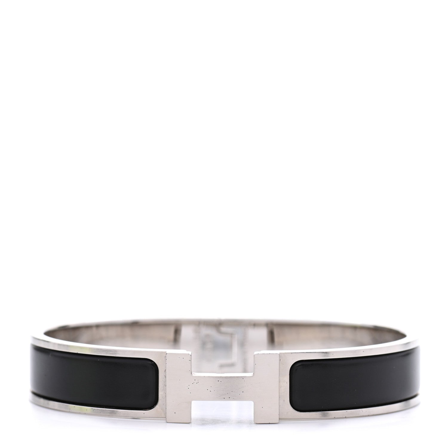 Hermes Matte Enamel Narrow Clic Clac HH Bracelet GM Black 1 of 4