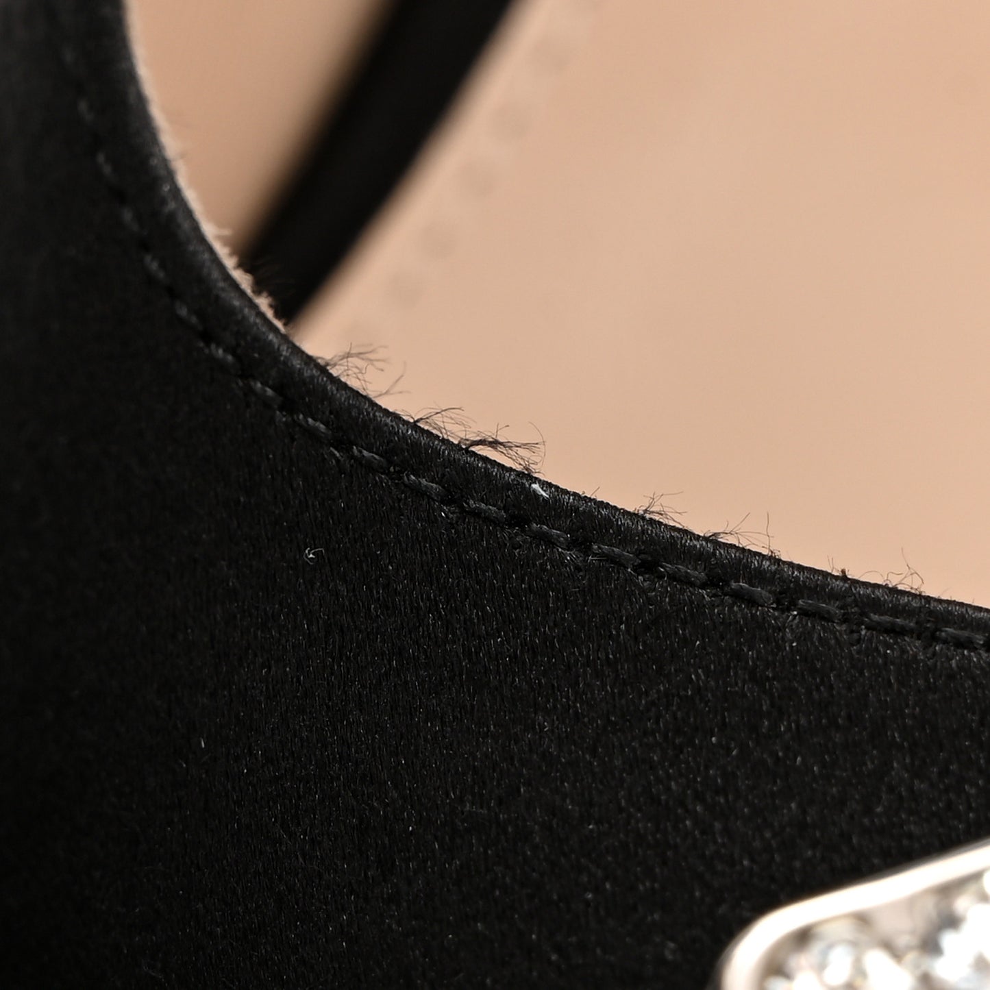 Satin Crystal Embellished Pumps 38 Black