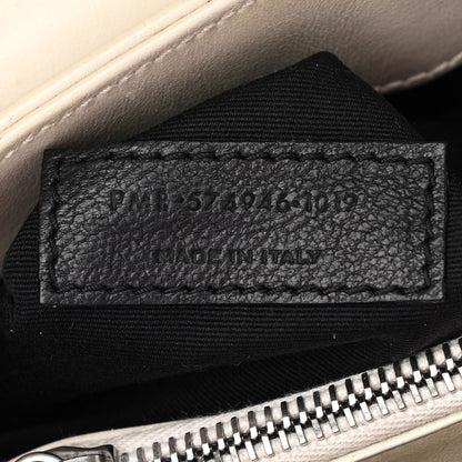 Saint Laurent Calfskin Y Quilted Monogram Medium Loulou Chain Satchel Nude Powder 7 of 14