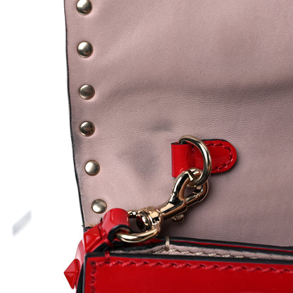 Valentino Garavani Patent Monochrome Rockstud Wristlet Clutch Rosso Valentino 16 of 17