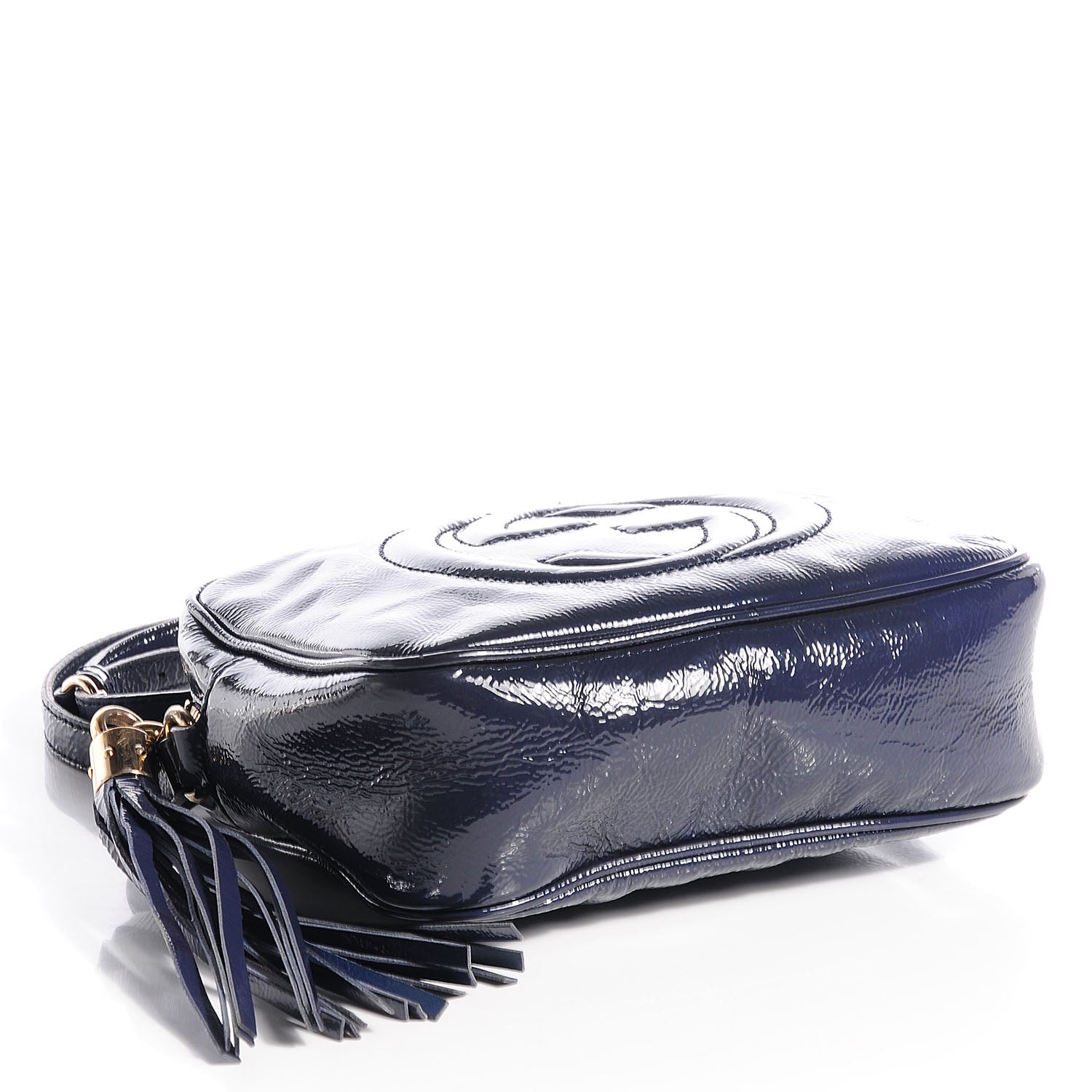 Gucci Vernice Naplack Small Soho Disco Bag Uniform Blue 4 of 7