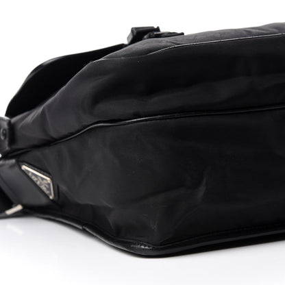 Prada Tessuto Nylon Saffiano Logo Messenger Bag Black 6 of 10