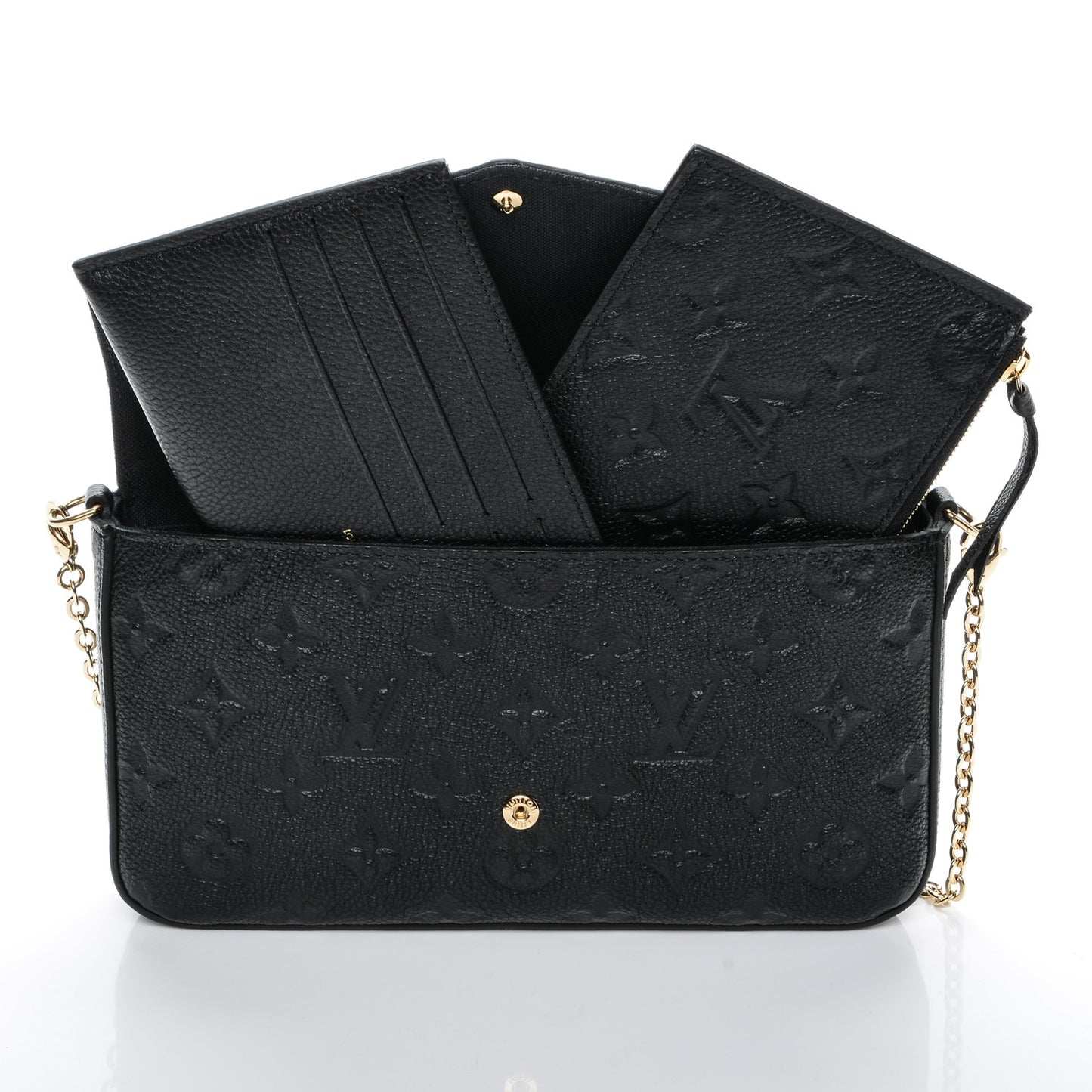 Empreinte Pochette Felicie Chain Wallet Black