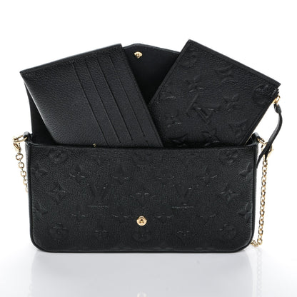 Louis Vuitton Empreinte Pochette Felicie Chain Wallet Black 5 of 8