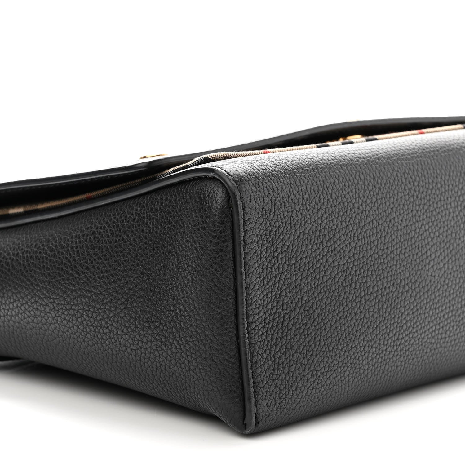 Burberry Grainy Calfskin Vintage Check Note Crossbody Bag Black 8 of 12