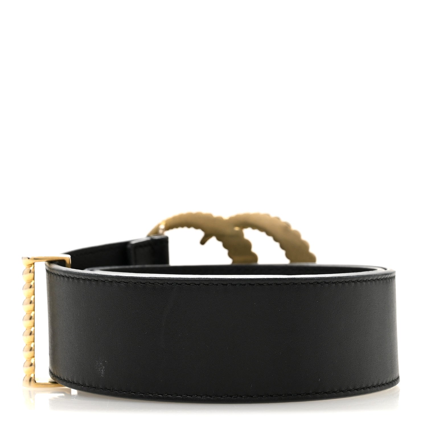 Gucci Moon Calfskin Torchon Double G 25mm Belt 75 30 Black 2 of 6