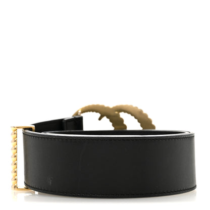 Gucci Moon Calfskin Torchon Double G 25mm Belt 75 30 Black 2 of 6