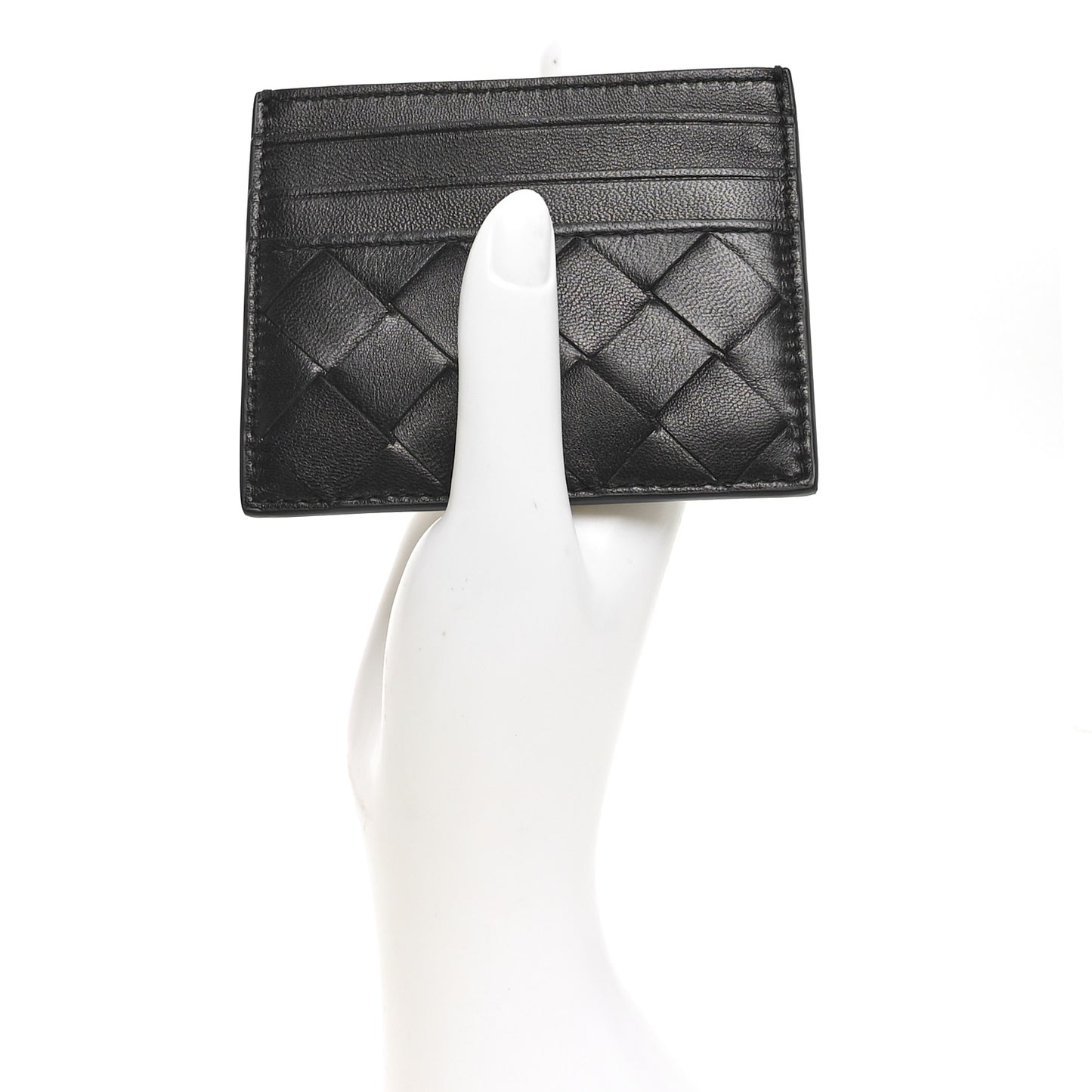 Nappa Intrecciato Card Holder Black