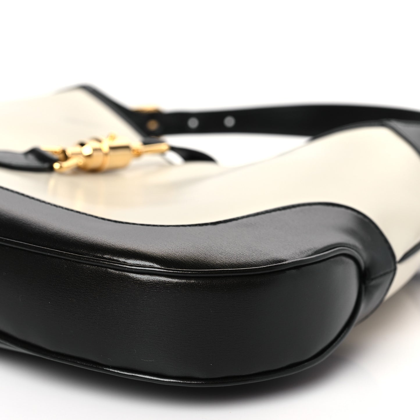 Boarded Dyana Lux Calfskin Bi-Color Medium Jackie 1961 Hobo Mystic White Black