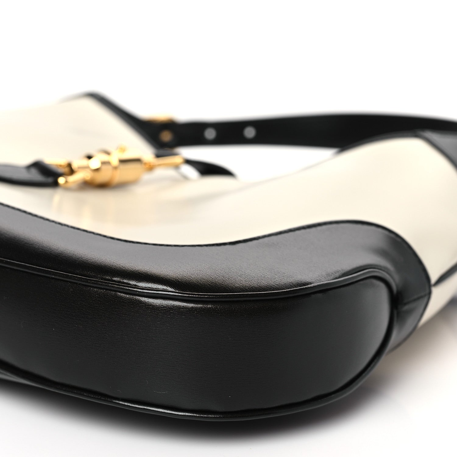 Gucci Boarded Dyana Lux Calfskin Bi-Color Medium Jackie 1961 Hobo Mystic White Black 9 of 9