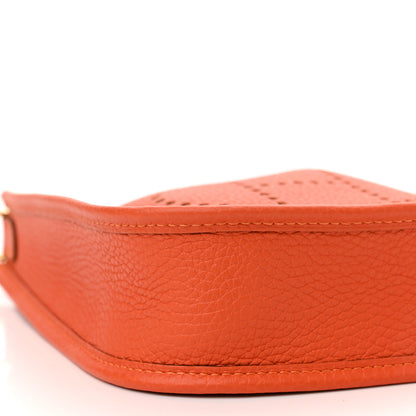 Hermes Taurillon Clemence Evelyne TPM Orange 8 of 10