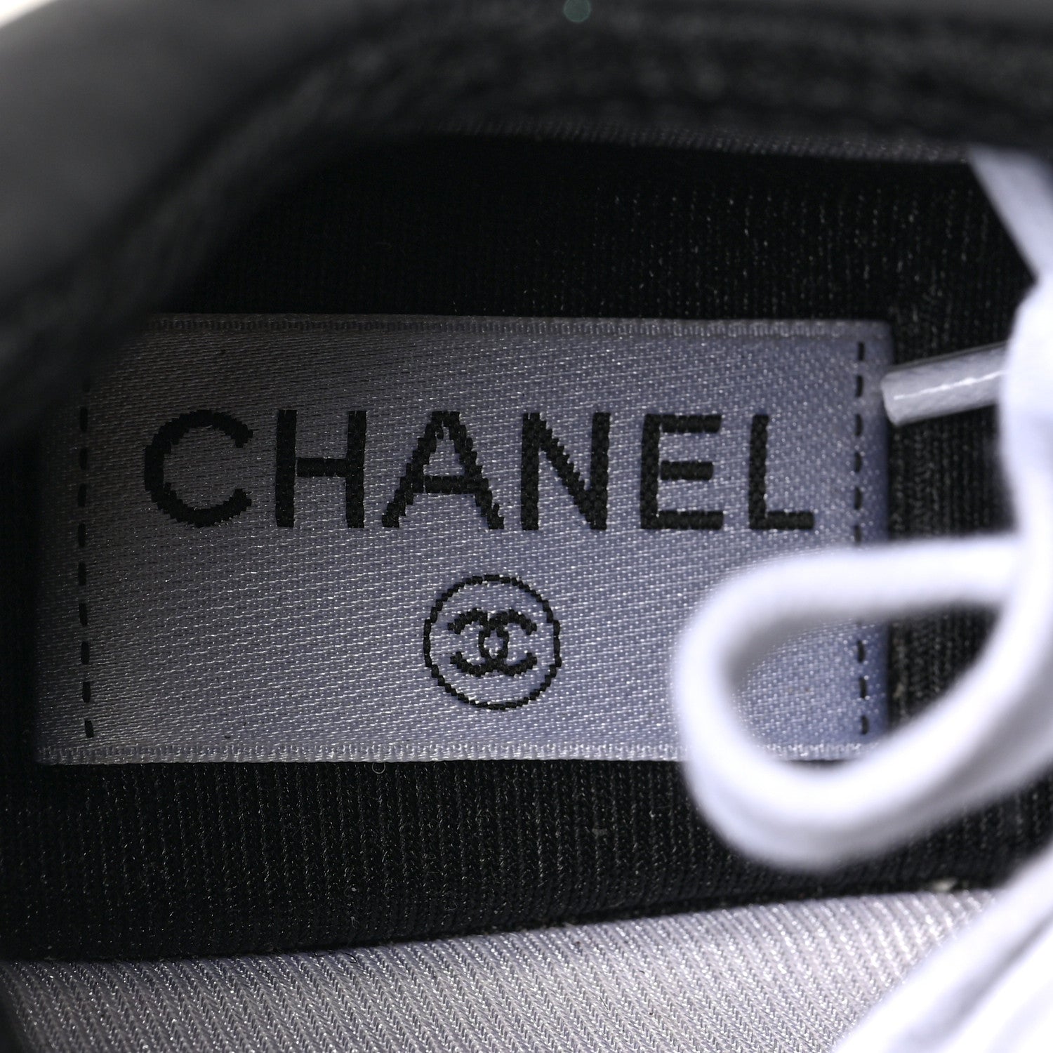 Chanel Mesh Suede Calfskin Grained Calfskin Womens CC Sneakers 36 White Black 6 of 7