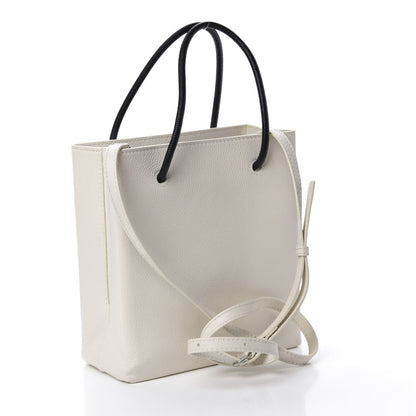 Balenciaga Calfskin Logo XXS Shopping Tote White 3 of 10