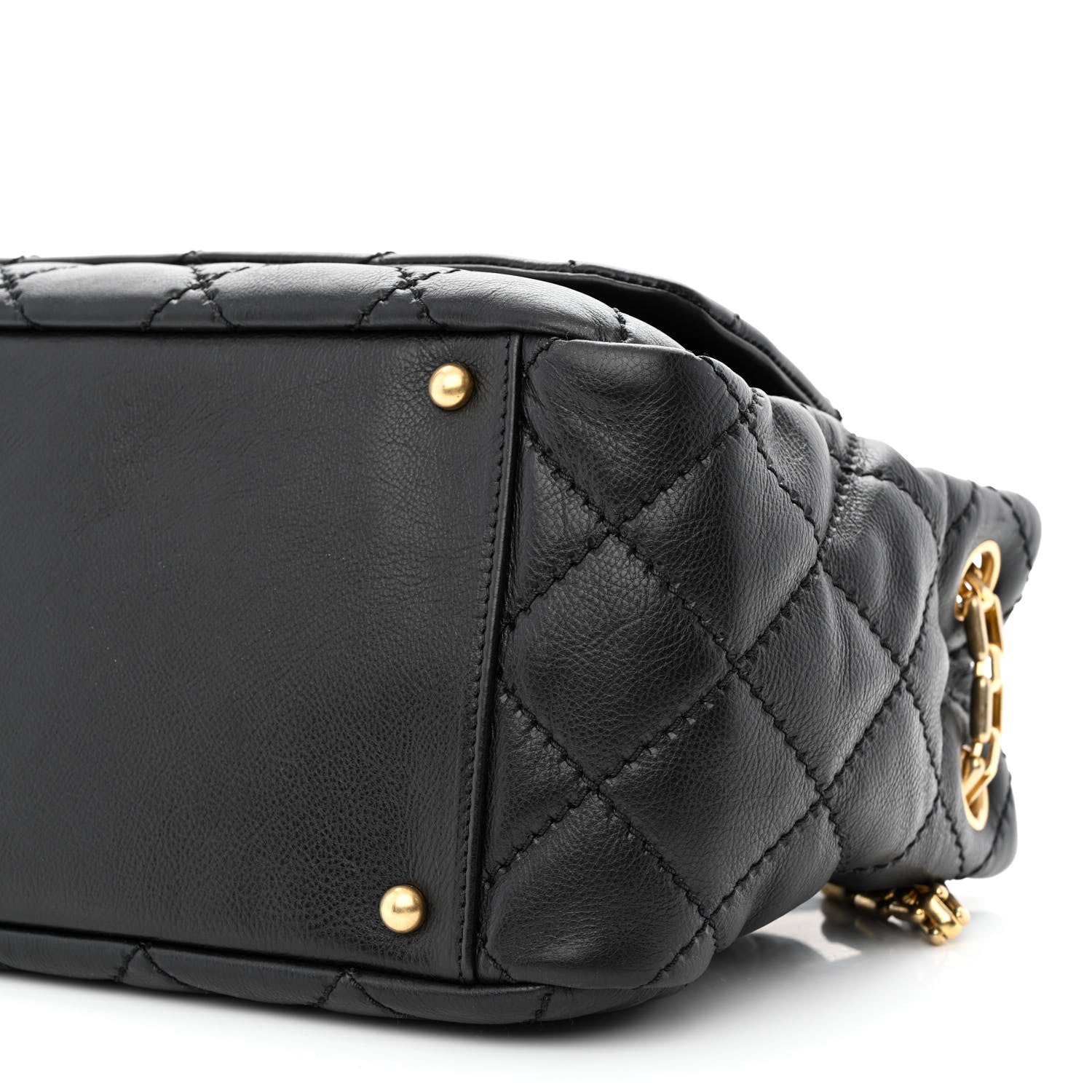 Chanel Calfskin Quilted Retro Chain Flap Black 10 of 10