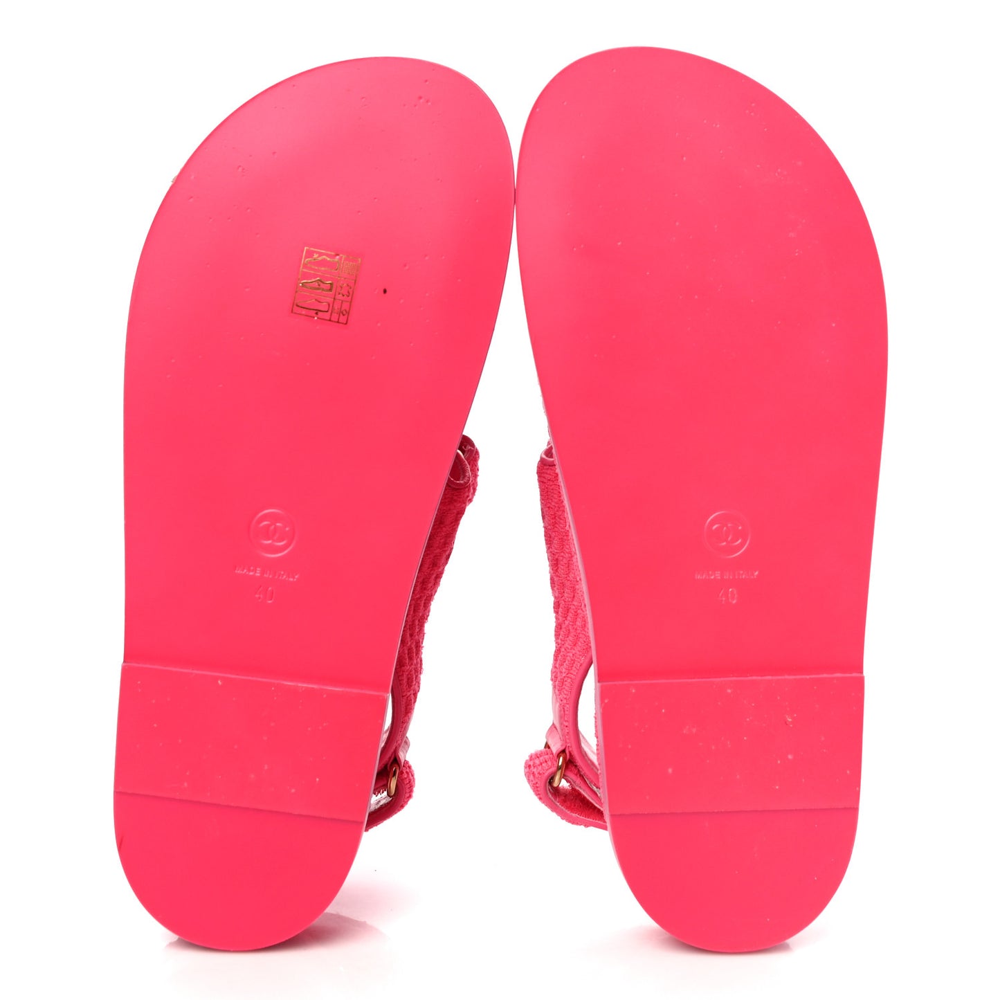 Knit Fabric Velcro Dad Sandals 40 Pink