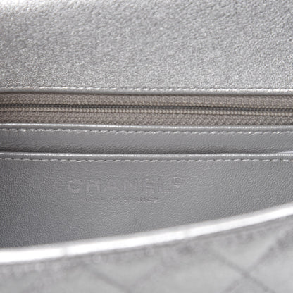 Chanel Metallic Lambskin Quilted Mini Rectangular Flap Silver 8 of 10