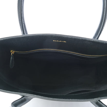 Balenciaga Grained Calfskin Ville Aj Tote Black 7 of 9