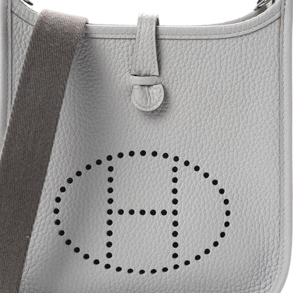 Hermes Taurillon Clemence Amazone Evelyne TPM Gris Perle Etain 9 of 9