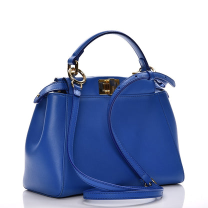 Fendi Nappa Mini Peekaboo Iconic Satchel Bleuette 3 of 13