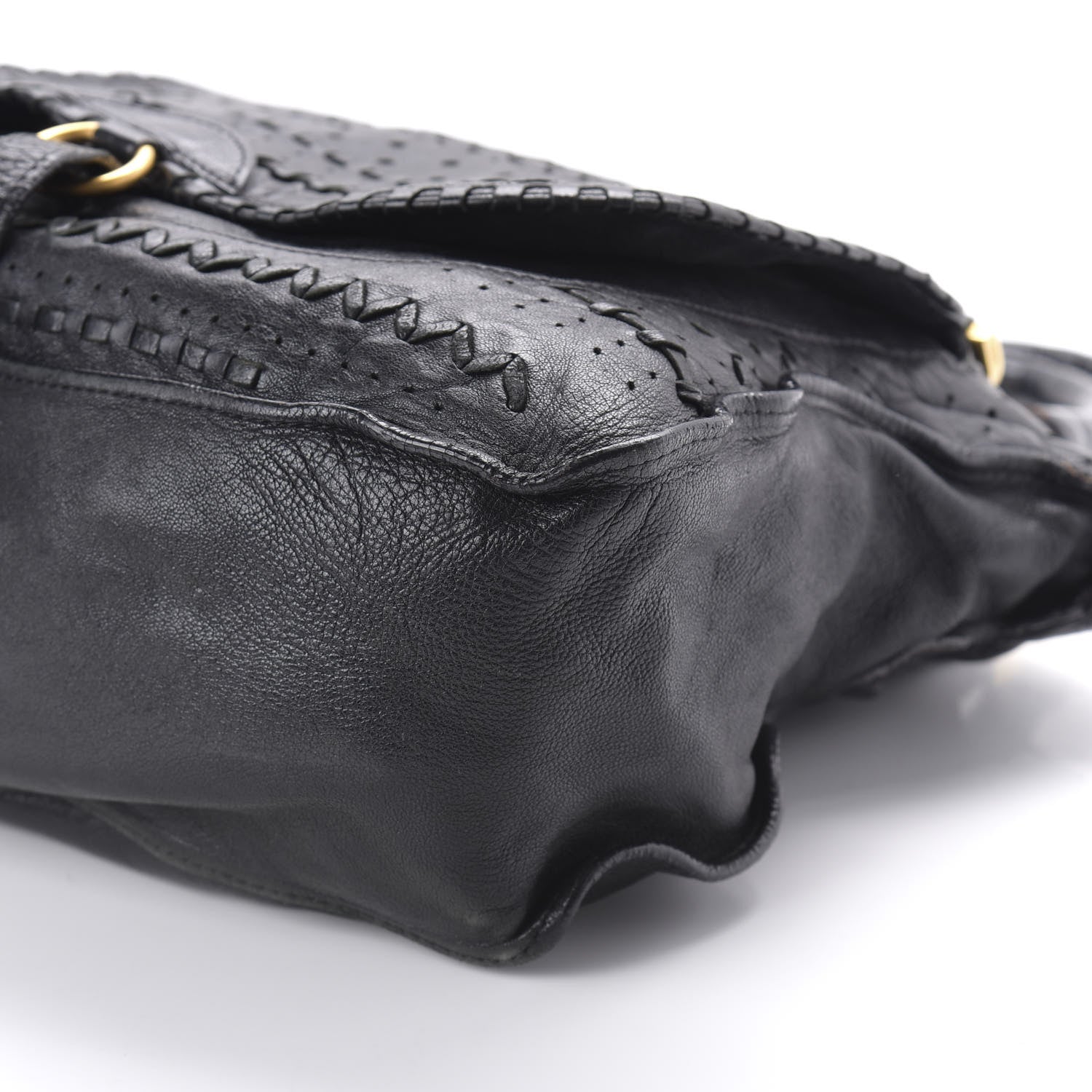 Chloe Calfskin Embroidered Medium Marcie Satchel Black 7 of 11