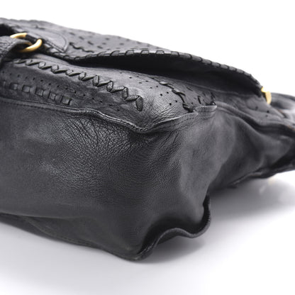 Chloe Calfskin Embroidered Medium Marcie Satchel Black 7 of 11