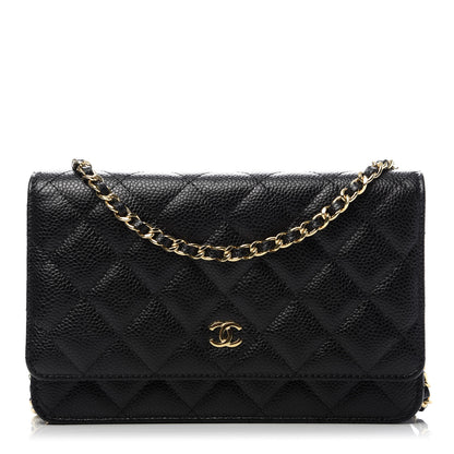 Chanel Caviar Quilted Wallet On Chain WOC Black 1 of 10