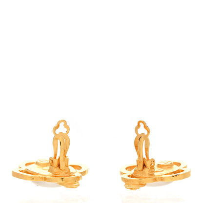 Chanel Pearl CC Clip On Earrings Gold 3 of 8