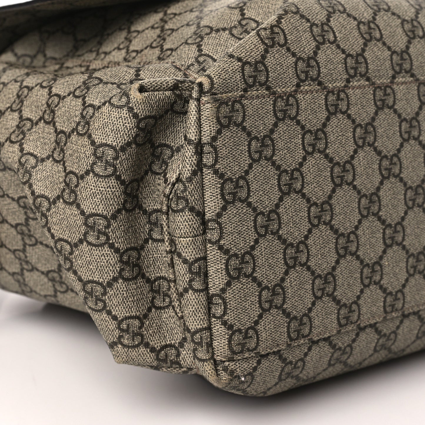 GG Plus Monogram Messenger Diaper Bag Dark Brown