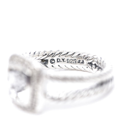 David Yurman Sterling Silver Diamond White Topaz 7mm Petite Albion Ring 50 5.5 4 of 4