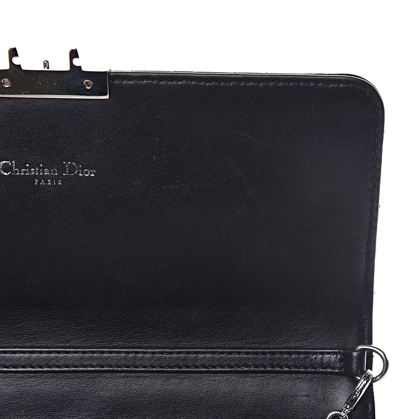Lambskin Cannage Miss Dior Promenade Pouch Black