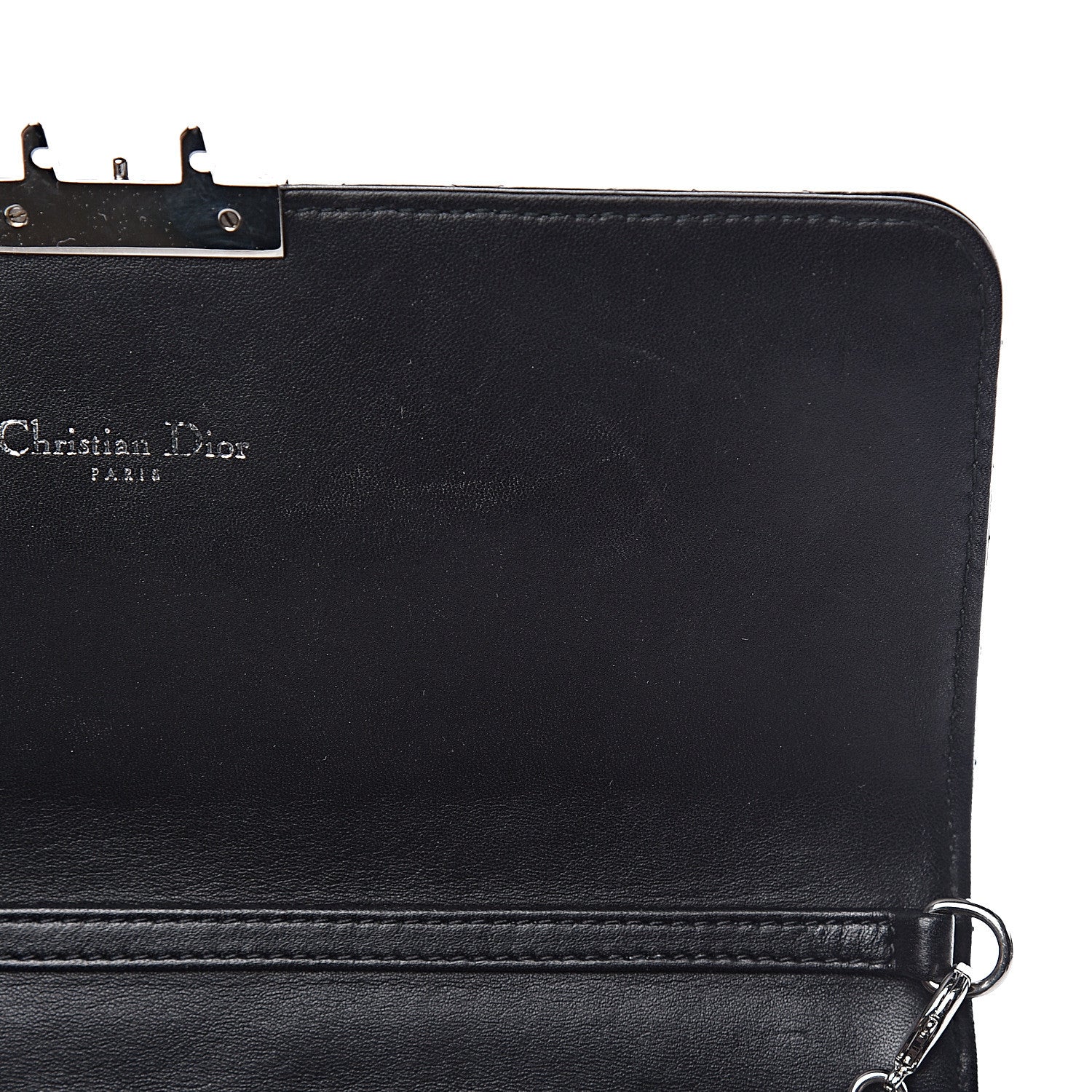 Christian Dior Lambskin Cannage Miss Dior Promenade Pouch Black 14 of 14