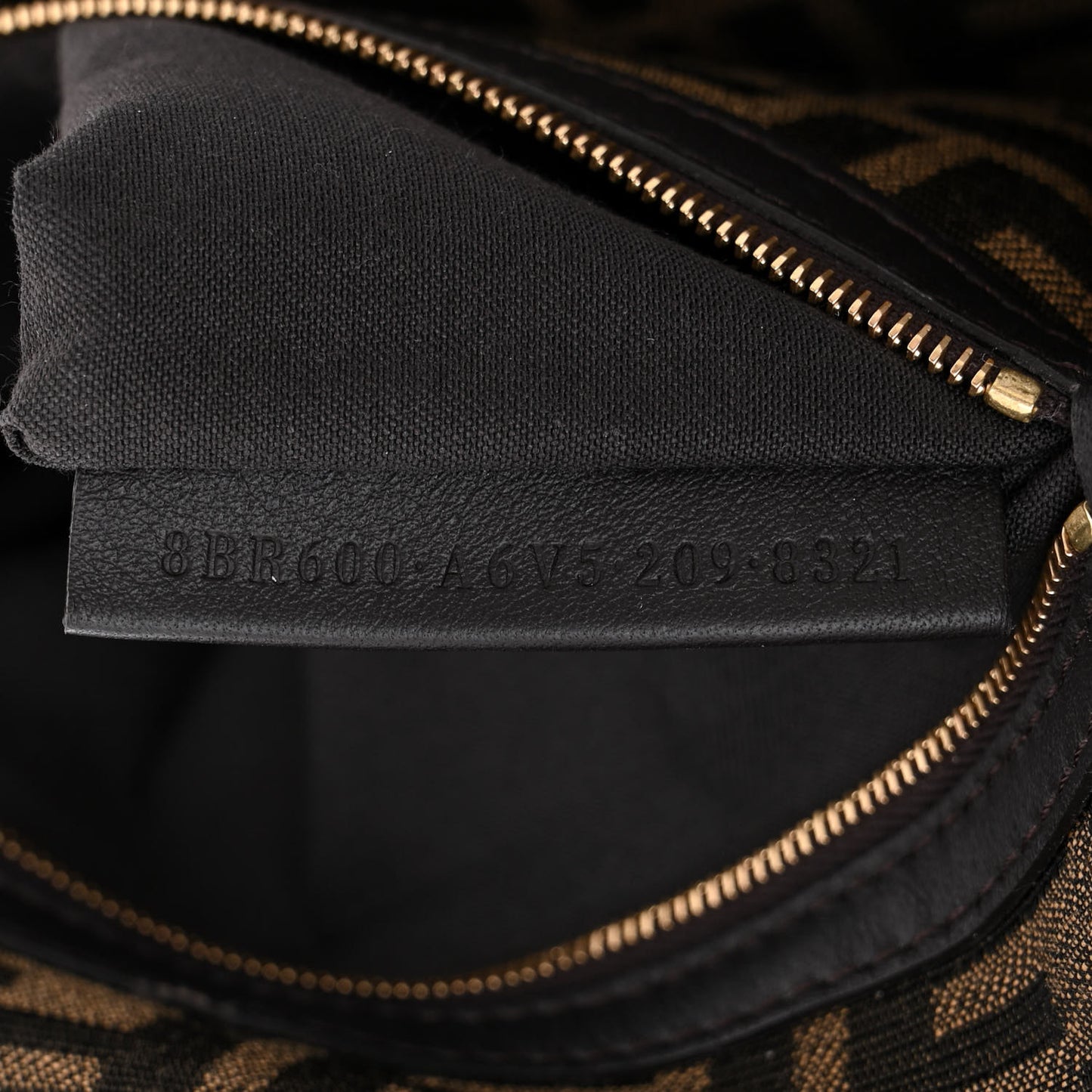 Fabric Jacquard FF 1974 Medium Baguette Tobacco Moro Black