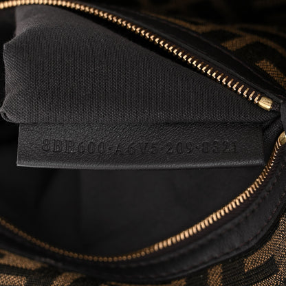 Fendi Fabric Jacquard FF 1974 Medium Baguette Tobacco Moro Black 7 of 11