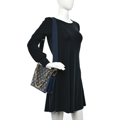 Louis Vuitton Lambskin Printed Monoglam Coussin PM Blue 2 of 10