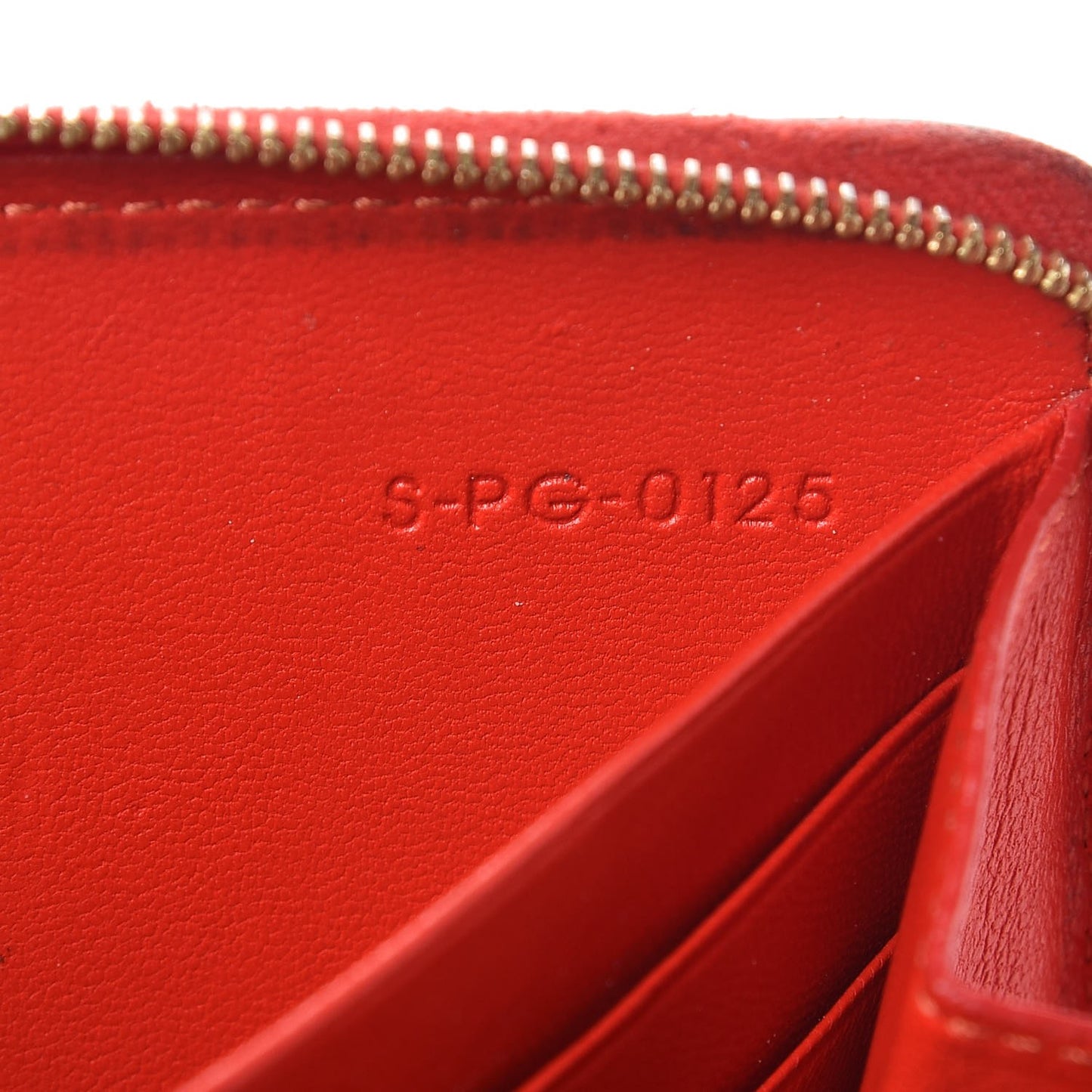 Drummed Calfskin Large Zip Around Multifunction Wallet Coquelicot