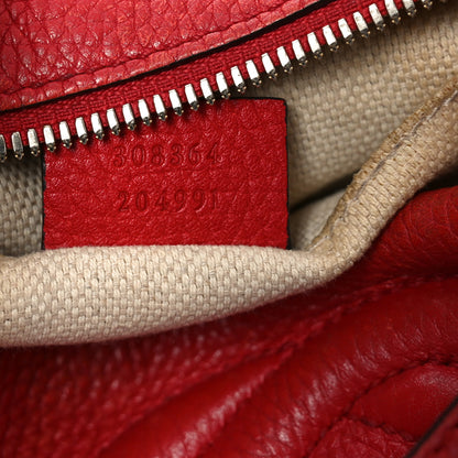 Gucci Pebbled Calfskin Small Soho Disco Bag Tabasco Red 6 of 10