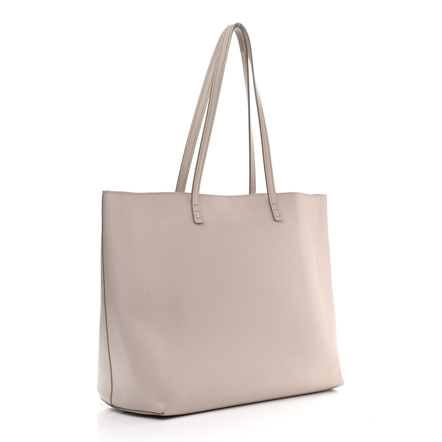 Fendi Vitello Ginevra Elaphe Monster Eyes Shopping Tote Grigio Polvere Naturale 3 of 15