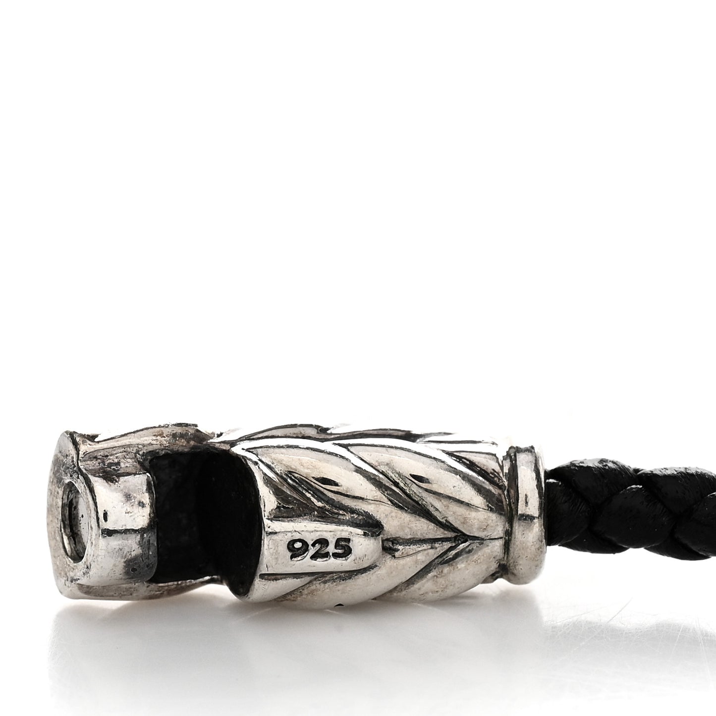 Sterling Silver Chevron Triple-Wrap Bracelet Black