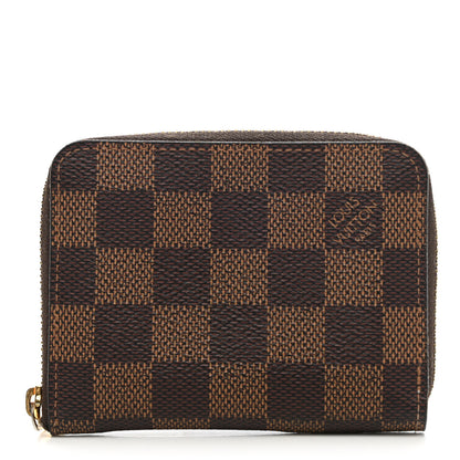 Louis Vuitton Damier Ebene Zippy Coin Purse Rose Ballerine 1 of 8