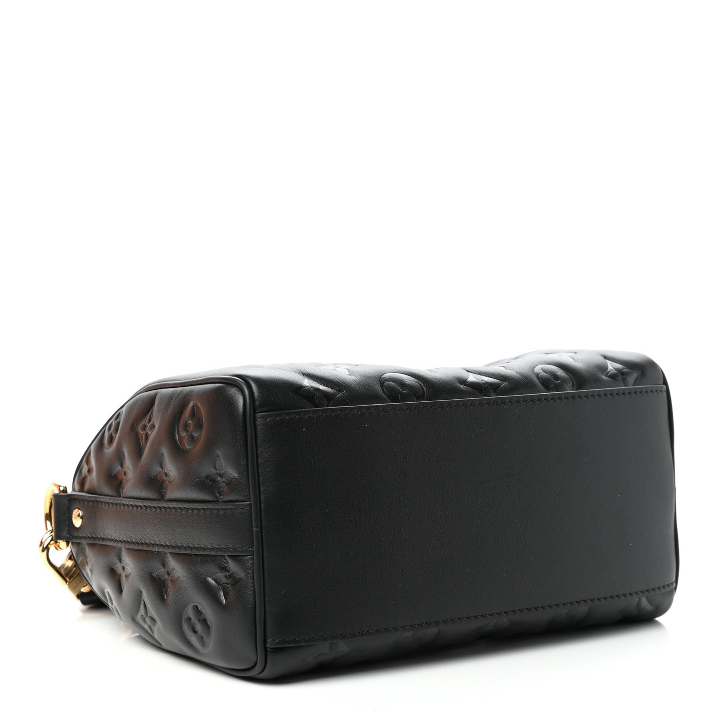 Lambskin Embossed Monogram Speedy 22 Bandouliere Black