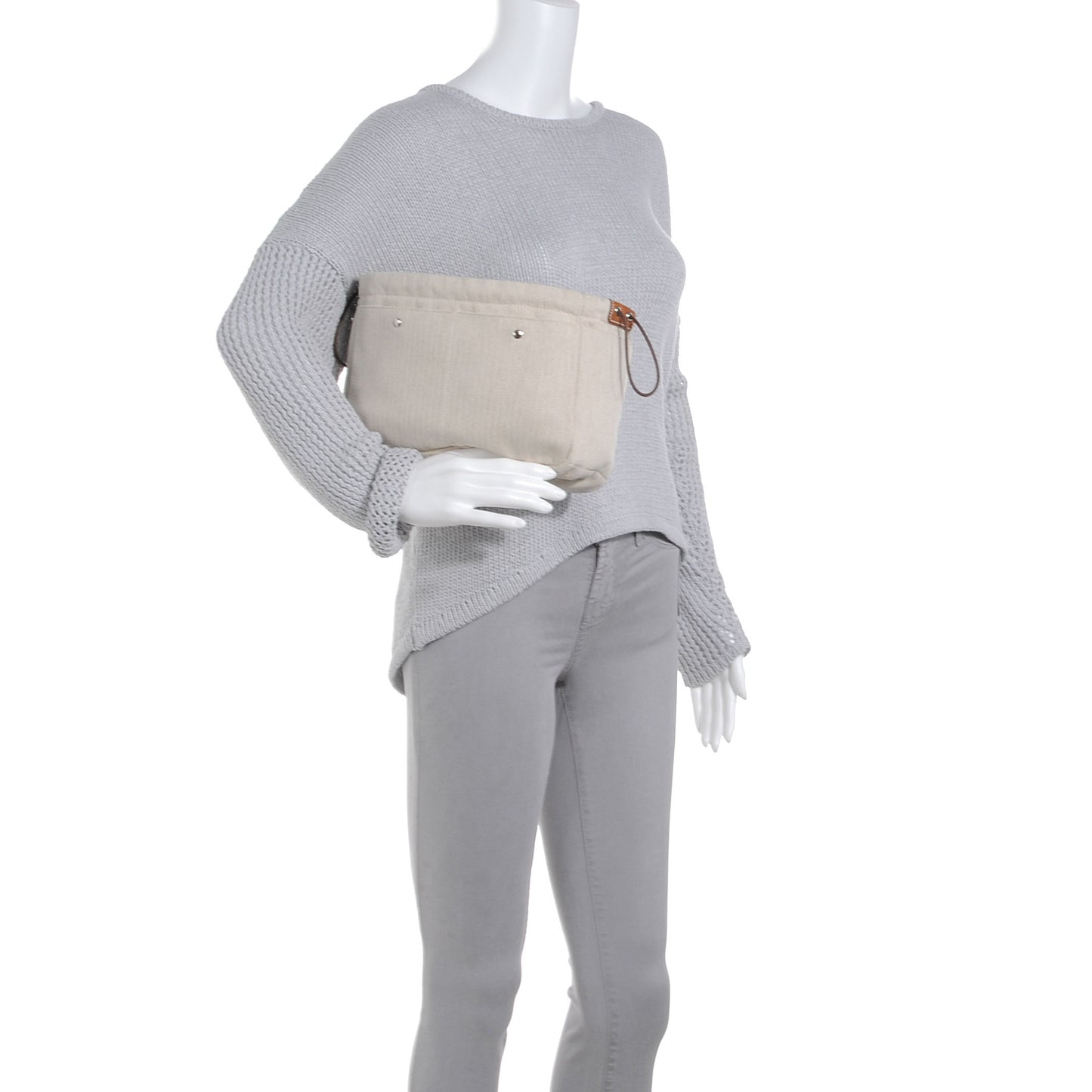 Canvas Barenia Fourbi 30 GM Pouch Naturel Fauve